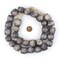 The Bead Chest Dark Grey Kenya Bone Beads Sphere 22mm African Round Large Hole 30 Inch Strand Handmade
